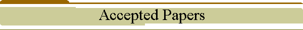 Accepted Papers